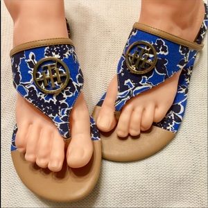 Casual Tommy Hilfiger 8 Blue Thongs Sandals Flips